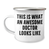 Funny Doctor Gifts for Him - This Is What An Awesome Doctor Looks Like, Camping Mug for Father's Day from Men - Image 1